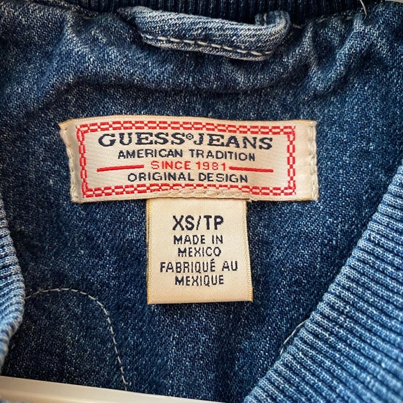 GUESS ORIGINALS PATCH DENIM BOMBER JACKET - Picture 6 of 6
